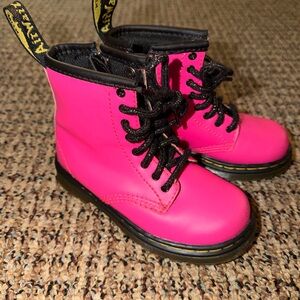 Dr. Martens Kids' 1460 Softy T Leather Lace Up Boots